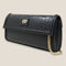 90 Feet Kaya Clutch Bag in Premium Genuine Leather (Black)